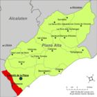 Расположение муниципалитета Альмасора на карте провинции