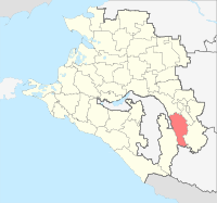 Лабінський район на мапі Краснодарського краю
