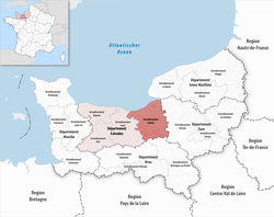 Lisieux arrondissementinin Normandiya'daki konumu