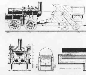 Drawings of the Marc Seguin locomotive.