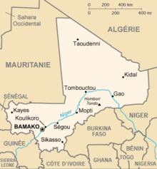 Mapa  República do Mali