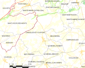 Poziția localității Landelles-et-Coupigny