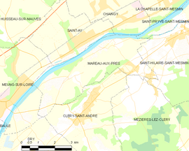 Mapa obce Mareau-aux-Prés