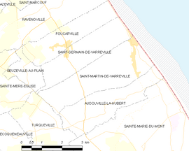 Mapa obce Saint-Martin-de-Varreville