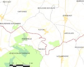Mapa obce Floyon