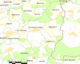 Mapa obce Solre-le-Château