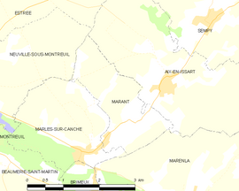 Mapa obce Marant