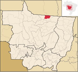 Location in Mato Grosso state