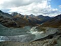 Moraines latérales, frontales et de fond du Glacier de Moiry