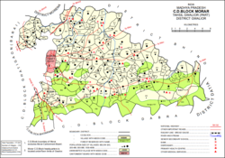 Map showing Jakhara (987) in Morar CD block