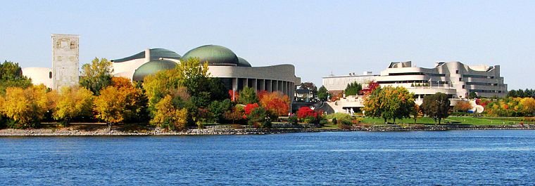 Musée canadien de l'histoire à Gatineau, vu d'Ottawa
