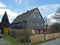 Umgebinde-Wohnhaus eines ehemaligen Hakenhofes (Obergeschoss Fachwerk)