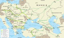 Druzhba (Friendship) pipeline runs through Ukraine and Belarus Oil pipelines in Europe.png