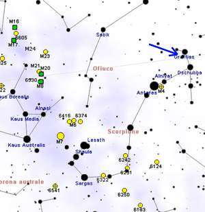 Carta di Omega Scorpii