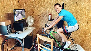 Doing indoor cycling training on a road bike (2019)