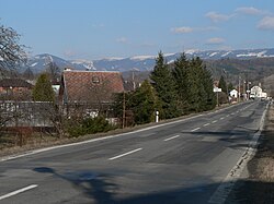 I/11 road, Hrubý Jeseník in the background
