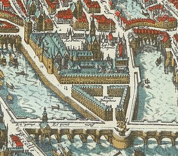 Palais de la Cité en 1615.