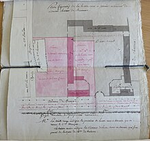 Plan de la basse-cour divisée en deux lots