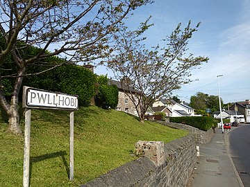 Pwllhobi - arwydd