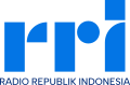 Logo keempat RRI dengan nama penuh "Radio Republik Indonesia" dalam versi menegak