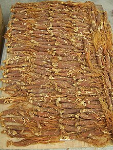Chinese red ginseng roots Red ginseng.JPG