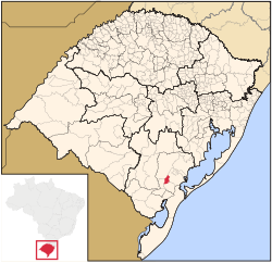 Localização de Morro Redondo no Rio Grande do Sul