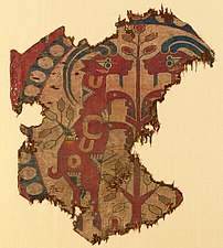 Фрагмент согдийской шёлковой парчи, около 700 год