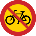 Verbot für Fahrräder