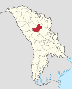 Raionul Telenești pe harta Republicii Moldova