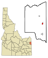 Location of Driggs, Idaho