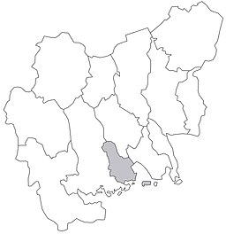 Tuhundra härads läge i Västmanlands län.