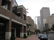 Tulane University Hospital, located in the Medical District of downtown New Orleans and adjacent to the School of Medicine. Tulane Hospital and Clinic.JPG