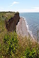 The coasts are mostly steep sandy cliffs, always with a beach below.