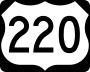 U.S. Route 220 marker