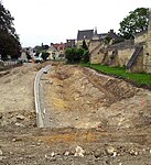 Het uitgraven van een deel van de stadsgracht in 2014