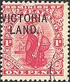 1910年由纽西兰发行在维多利亚地使用的邮票。