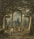 Vignette pour Vue du jardin de la villa Médicis à Rome (pavillon d'Ariane)