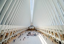 The portion of the Westfield World Trade Center inside the Oculus WTC Transportation Hub August 2017 01.jpg