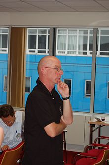 van Dillen at a Dutch Wikipedia meeting (2006) Wcn2006-116.JPG