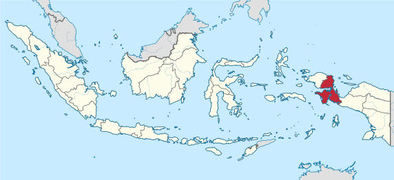 Peta lokasi Provinsi Papua Barat di Indonesia