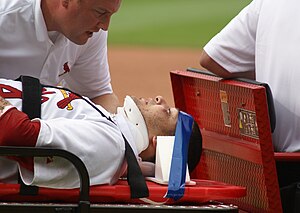 Yadier Molina suffered a mild concussion on Ju...