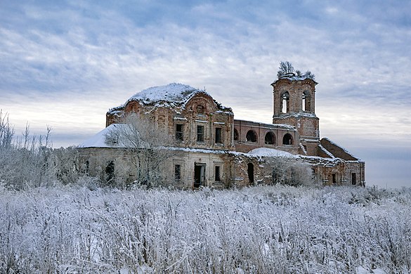 50. Введенская церковь, Подрелье, Орловский район, Кировская область Автор — Ele-chudinovsk