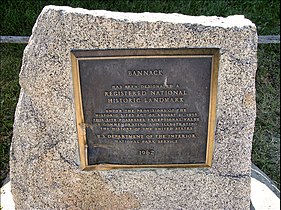 Gedenktafel der Registrierung als National Historic Landmark (1962)