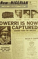 3. New Nigerian newspaper page 7 January 1970. End of the Nigerian civil war with Biafra, with the military Obasanjo, Jallo, Bissala (Bissalla), and Gowon. Picture taken by Dutch teacher Aart Rietveld - Nigerian Civil War - clicked on 120,439 x - East Africa 1975 (Rietveld Collection)
