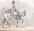 Cavaleriesoldaat te paard, 1785 (Dirk Langendijk)