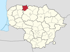 Localisation de Municipalité du district d'Akmenė