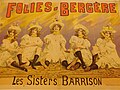 Poster Les Sisters Barrison at the Folies Bergère, c. 1895