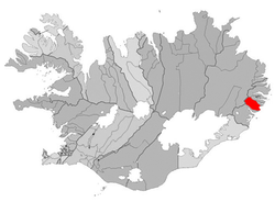 Location of the Municipality of Breiðdalshreppur