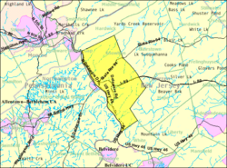 Census Bureau map of Knowlton Township, New Jersey.