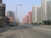 En typisk gade i Pyongyang.
